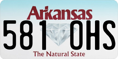 AR license plate 581OHS