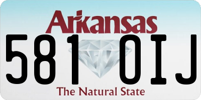 AR license plate 581OIJ