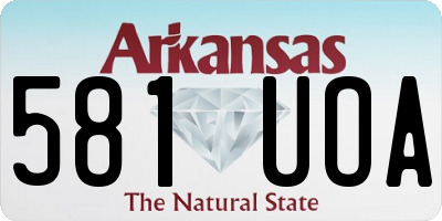 AR license plate 581UOA