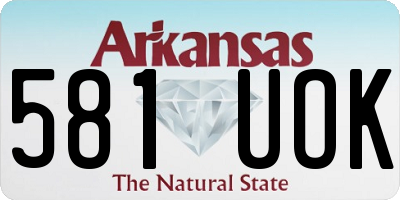 AR license plate 581UOK