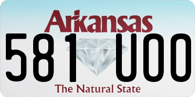 AR license plate 581UOO