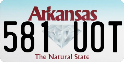 AR license plate 581UOT