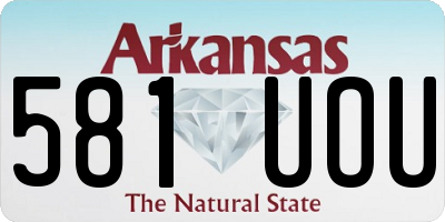 AR license plate 581UOU
