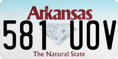 AR license plate 581UOV
