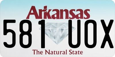 AR license plate 581UOX