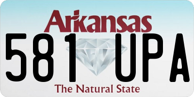 AR license plate 581UPA