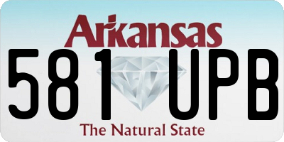 AR license plate 581UPB