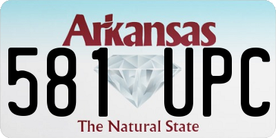 AR license plate 581UPC