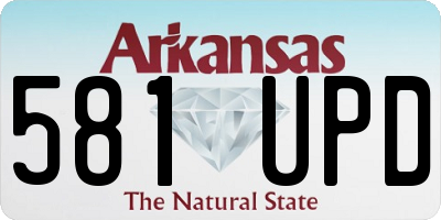 AR license plate 581UPD