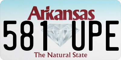AR license plate 581UPE