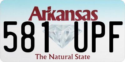 AR license plate 581UPF