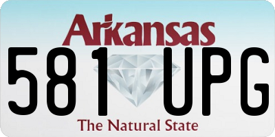 AR license plate 581UPG
