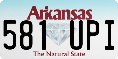 AR license plate 581UPI