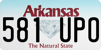 AR license plate 581UPO