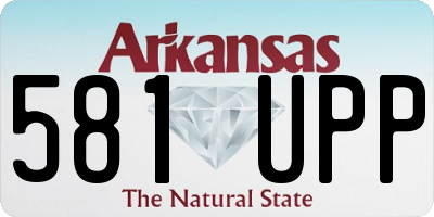 AR license plate 581UPP