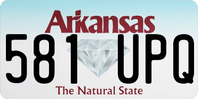 AR license plate 581UPQ
