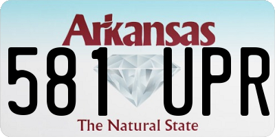 AR license plate 581UPR