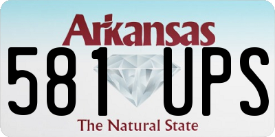AR license plate 581UPS