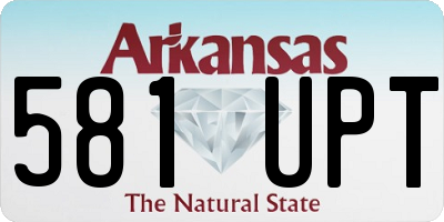 AR license plate 581UPT