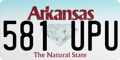 AR license plate 581UPU