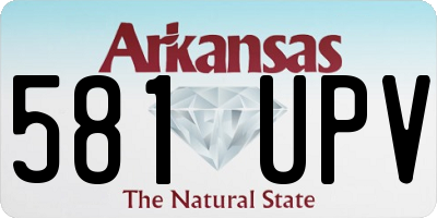 AR license plate 581UPV