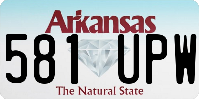 AR license plate 581UPW