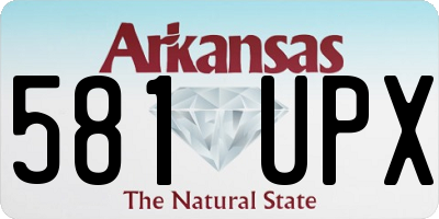 AR license plate 581UPX