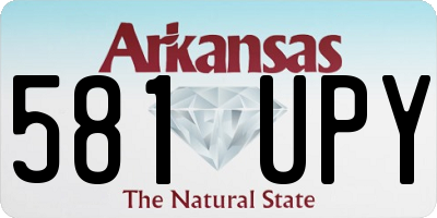 AR license plate 581UPY