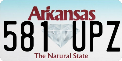 AR license plate 581UPZ