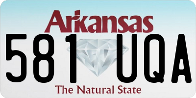 AR license plate 581UQA
