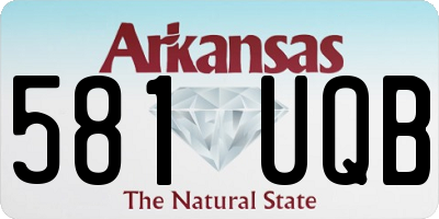 AR license plate 581UQB