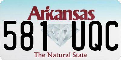 AR license plate 581UQC