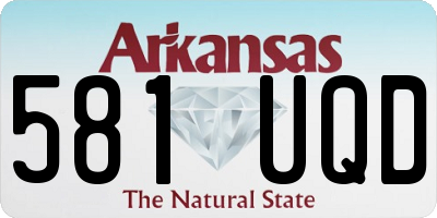 AR license plate 581UQD