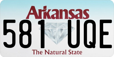 AR license plate 581UQE