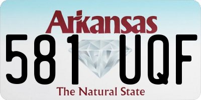 AR license plate 581UQF