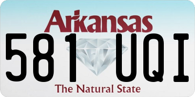 AR license plate 581UQI