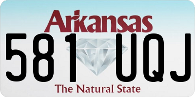 AR license plate 581UQJ