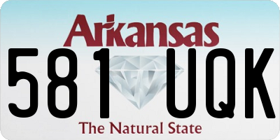 AR license plate 581UQK