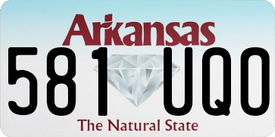 AR license plate 581UQO