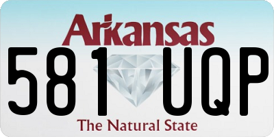 AR license plate 581UQP