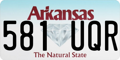 AR license plate 581UQR