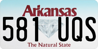 AR license plate 581UQS