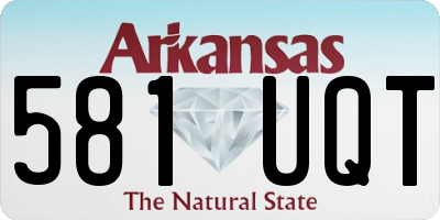 AR license plate 581UQT