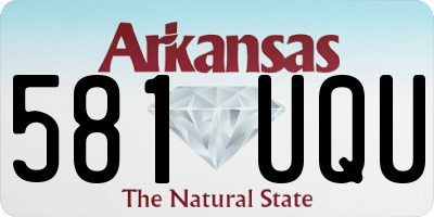 AR license plate 581UQU