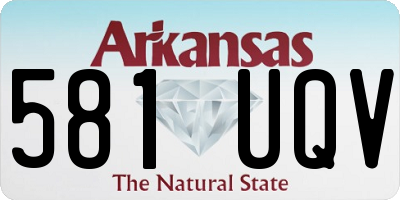 AR license plate 581UQV