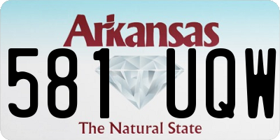 AR license plate 581UQW