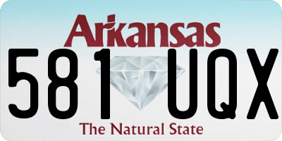 AR license plate 581UQX