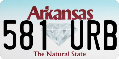 AR license plate 581URB