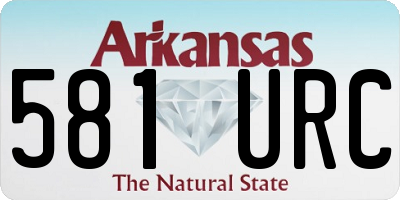 AR license plate 581URC