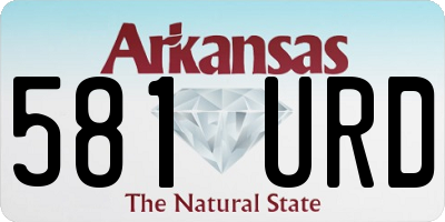 AR license plate 581URD
